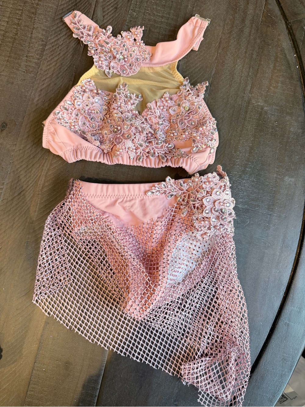 Embellished Pink Dance Costume Child medium